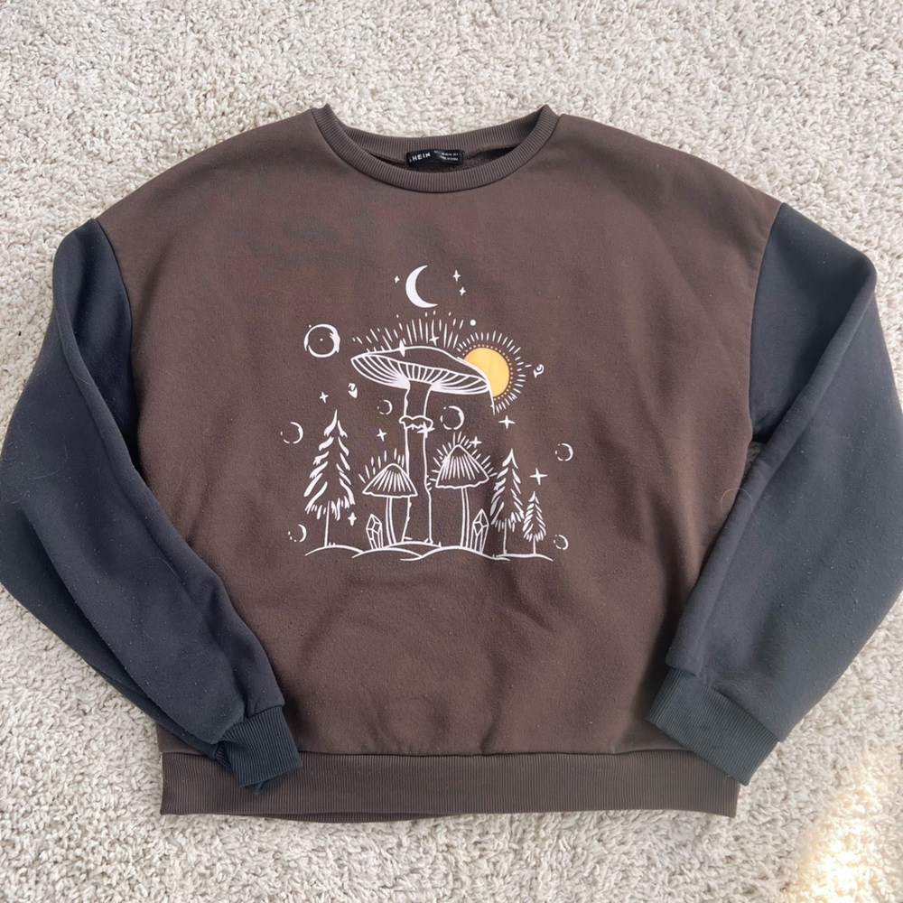 Brown and Black Graphic Sweater